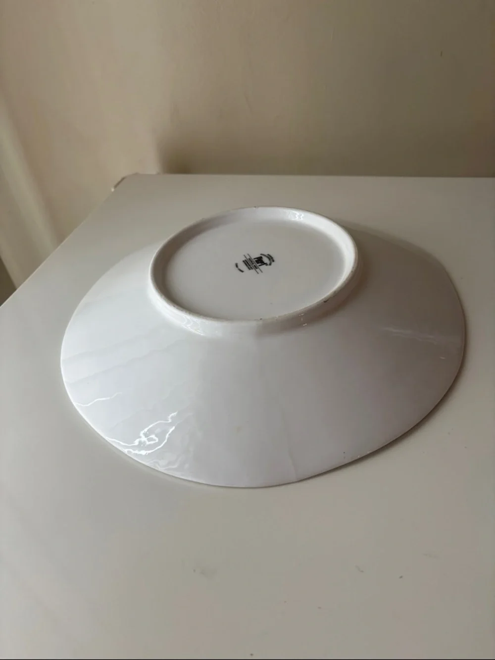 Pier 1 Textured White Ceramic Serving Plate or decorative bowl